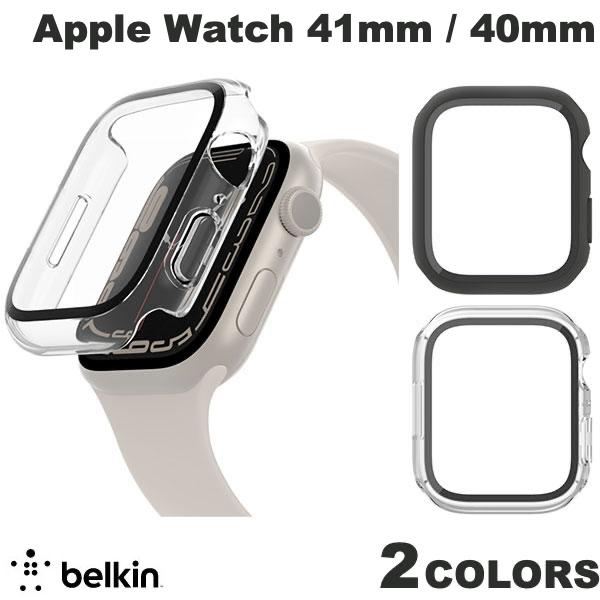 ネコポス送料無料 BELKIN Apple Watch 41mm Series 8 / 7 / 40mm SE 第2世代 SE / 6 / 5 / 4 9H強化ガラス Screen Protector PC Bumper 保護ケース ベルキン (アップルウォッチケース カバー) レディース