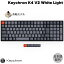 Keychron K4 V2 Mac日本語配列 有線 / Bluetooth 5.1 ワイヤレス 両対応 Gateron G Pro テンキー付き 茶軸 103キー WHITE LEDライト メカニカルキーボード # K4-A3-JIS キークロン (Bluetoothキーボード) JIS配列 コンパクト