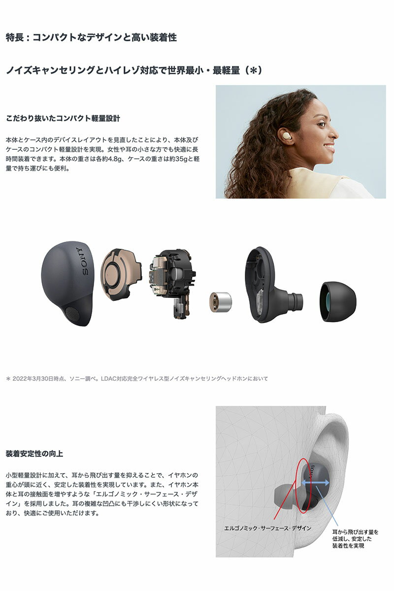 SONY LinkBuds S ワイヤレス ノイズキャンセリング Bluetooth 5.2 ステレオヘッドセット ソニー (左右分離型ワイヤレスイヤホン) 雨の日
