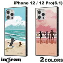 [ネコポス送料無料] ingrem iPhone 12 / 12 Pro トムとジェリー 耐衝撃ハイブリッドケース KAKU アートコレクション_ イングレム (スマホケース・カバー)