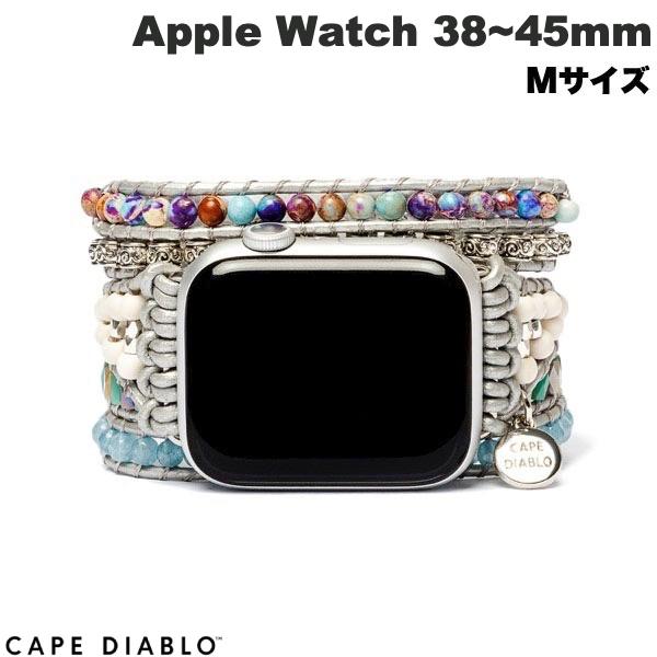 [ネコポス送料無料] CAPE DIABLO Apple Watch 38~49mm 天然石バンド ハンドメイド オーシャンジャスパー Mサイズ # CD23468AW ケープディアブロ (アップルウォッチ ベルト バンド) ブレスレット ハンドメイド チェーン ビーズ レディース