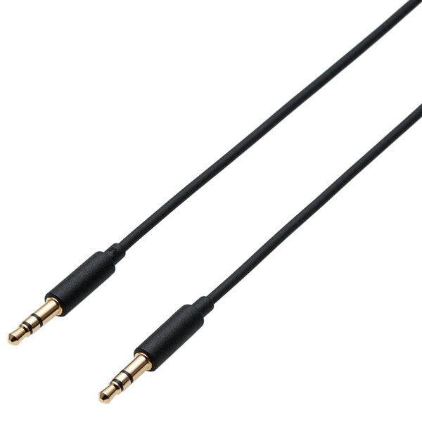 ELECOM エレコム オーディオφ3.5AUXケーブル ストレート-ストレート 1.0m ブラック # AX-35M10BK エレコム (ケーブル)