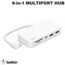 BELKIN CONNECT USB-C 6-in-1 MULTIPORT HUB WITH MOUNT }Egt USB Type-C }`|[gnu zCg # INC011btWH xL (USB Type-C A_v^)