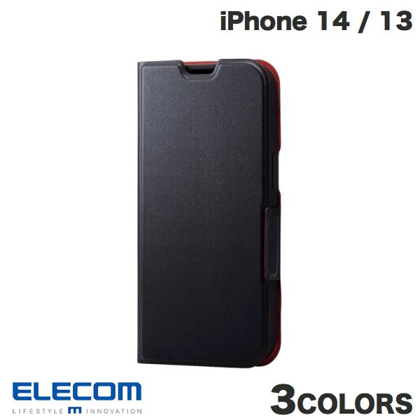 乐天商城 - ELECOM エレコム iPhone 14 / 13 ソフトレザーケース 薄型 磁石付 (スマホケース・カバー)