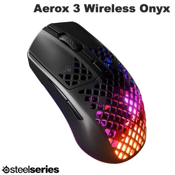 SteelSeries Aerox 3 Wireless Onyx 2022 Edition 有線 / 2.4GHz / Bluetooth 5.0 両対応 超軽量 ワイヤレス 6ボタン ゲーミングマウス 62612J スティールシリーズ (マウス) エアロックス sbf23