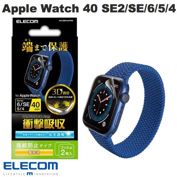 [ͥݥ̵] ELECOM 쥳 Apple Watch 40mm SE 2 / SE / 6 / 5 / 4 ե륫Сե ׷ۼ ɻ  # AW-20SFLAFPRG 쥳 (åץ륦åݸե) ݥå