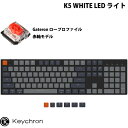 Keychron K5 Macpz L / Bluetooth 5.1 CX Ή eL[t [vt@C Gateron Ԏ 104L[ WHITE LEDCg JjJ L[{[h # K5-A1-US L[N (BluetoothL[{[h) USz