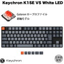 Keychron K1 SE V5 Mac日本語配列 有線 / Bluetooth 5.1 ワイヤレス 両対応 テンキーレス ロープロファイル Gateron 赤軸 91キー White LEDライト メカニカルキーボード K1SE-A1-JIS キークロン (Bluetoothキーボード) JIS配列