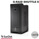 [大型商品] Sandisk Professional 144TB G-RAID SHUTTLE 8 Thunderbolt 3 / USB 3.2 Gen 2 対応 外付けハードディスク 8ベイ # SDPH48H-144T-SBAAB サンディスク プロフェッショナル (ハードディスク)