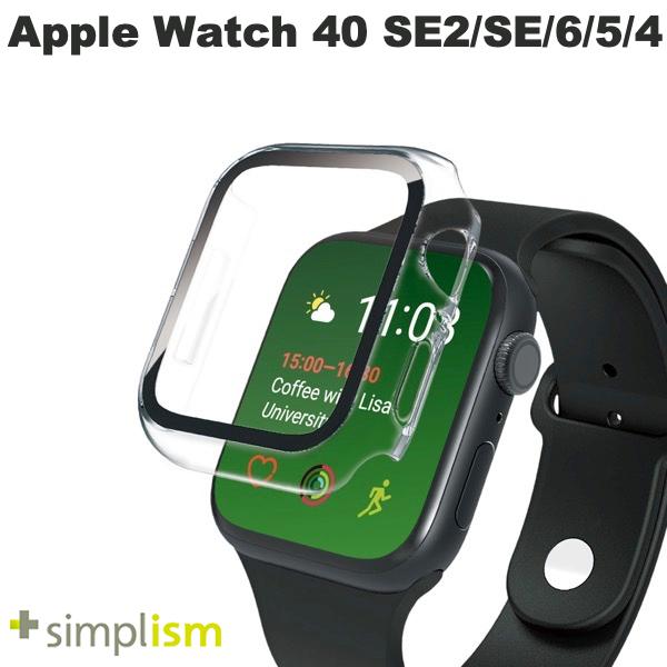  トリニティ Simplism Apple Watch 40mm SE 第2世代 / SE / 6 / 5 / 4 高透明 ガラス一体型PCケース クリア # TR-AW2240-GLPC-CCCL シンプリズム (アップルウォッチケース カバー) レディース