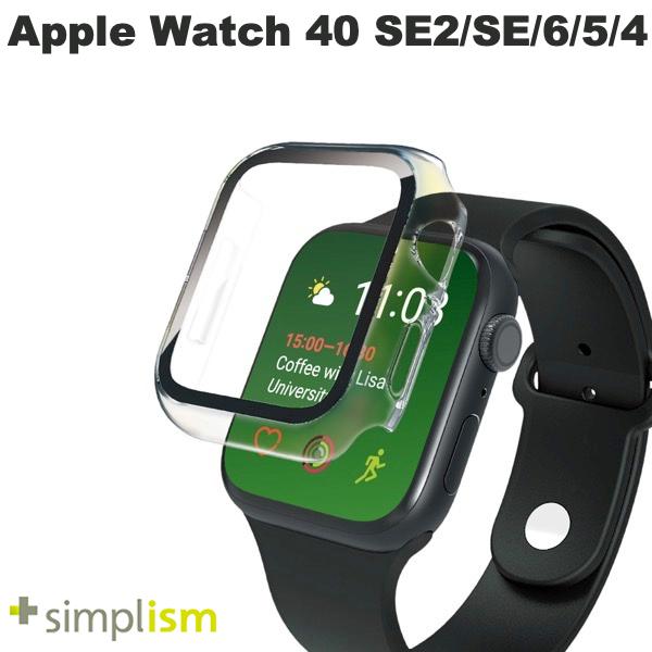  トリニティ Simplism Apple Watch 40mm SE 第2世代 / SE / 6 / 5 / 4 高透明 ガラス一体型PCケース オーロラ # TR-AW2240-GLPC-CCAU シンプリズム (アップルウォッチケース カバー) レディース