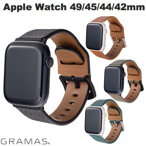 ネコポス送料無料 【在庫処分特価】 GRAMAS Apple Watch 49 / 45 / 44 / 42mm イタリアンレザーバンド グラマス (アップルウォッチ ベルト バンド) レザー メンズ