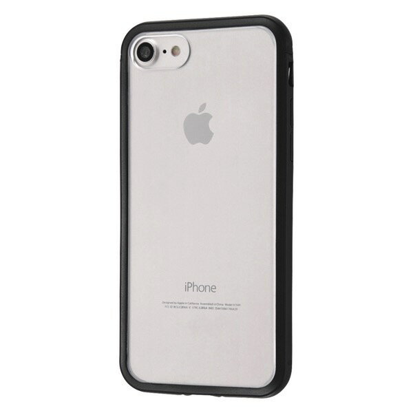 Ray Out iPhone SE 3세대 / SE 2세대 / 8 / 7 알루미늄 범퍼 + 후면 패널(클리어) 매트 블랙 # RT-P24AB/MBM 레이아웃 (스마트폰 케이스 커버)