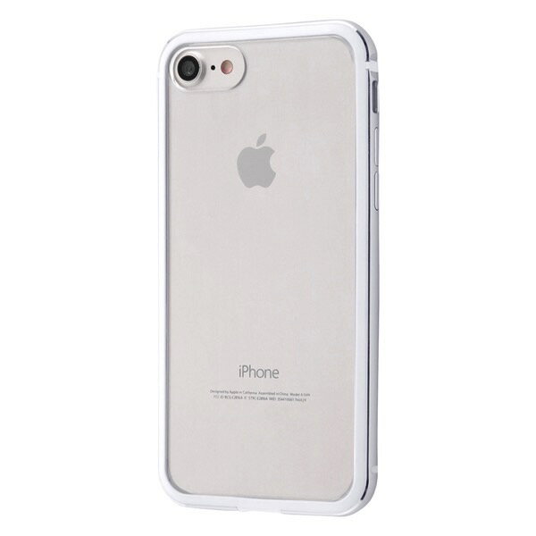 Ray Out iPhone SE 3세대 / SE 2세대 / 8 / 7 알루미늄 범퍼 + 후면 패널(클리어) 실버 # RT-P24AB/SVM 레이아웃 (스마트폰 케이스 커버)