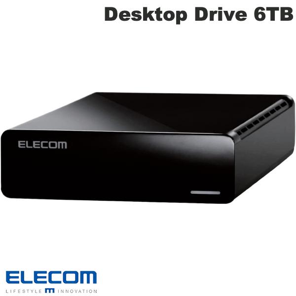 ELECOM エレコム 6TB Desktop Drive USB 3.2 (Gen1) TV向け外付けハードディスク Black # ELD-HTV060UBK エレコム (ハードディスク)