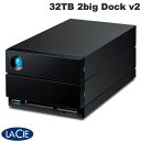 Lacie 32TB 2big Dock v2 Thunderbolt 3対応 外付けハードディスク # STLG32000400 ラシー (ハードディスク)(2)