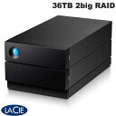 Lacie 36TB 2big RAID USB Type-C USB 3.2 Gen2 (USB 3.1) 対応 外付け HDD # STHJ36000800 ラシー (外付けハードディスク)