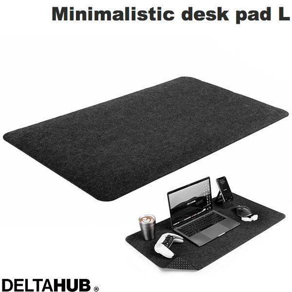 DELTAHUB Minimalistic felt desk pad Dark Grey L DP-L-D デルタハブ (マウスパッド) ディスクパッド マウスパッド Lサイズ フェルト製 ほつれ防止 滑り止め 掃除が簡単 滑りにくい