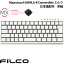 FILCO Majestouch MINILA-R Convertible ミルク 日本語配列 有線 / Bluetooth 5.1 ワイヤレス 両対応 CHERRY MX 茶軸 66キー # FFBTR66M/NWT フィルコ (Bluetoothキーボード) JIS配列 ダイヤテック コンパクト