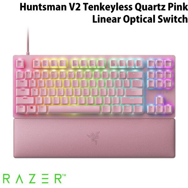  Razer Huntsman V2 Tenkeyless 英語配列 静音リニアオプティカルスイッチ ゲーミング テンキーレス キーボード Linear Optical Switch Quartz Pink # RZ03-03942000-R3M1 レーザー (キーボード) US配列 rbf23