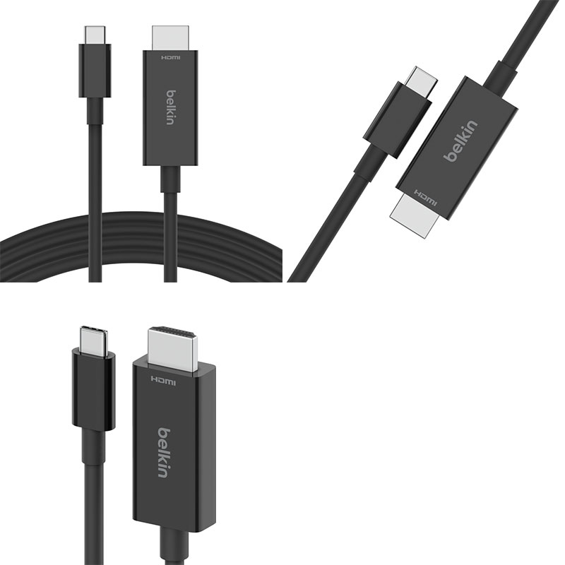 BELKIN USB-C to HDMI 2.1 Cable 8K/60Hz 対応 2m # AVC012BT2MBK ベルキン (変換ケーブル)