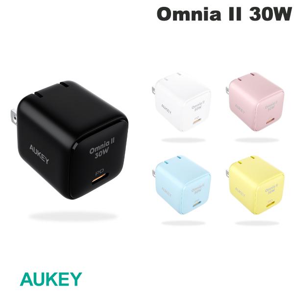 【あす楽】 AUKEY USB充電器 Omnia II 30W USB Type-C 1ポート PD対応 折りたたみ式 オーキー (電源アダプタ USB)