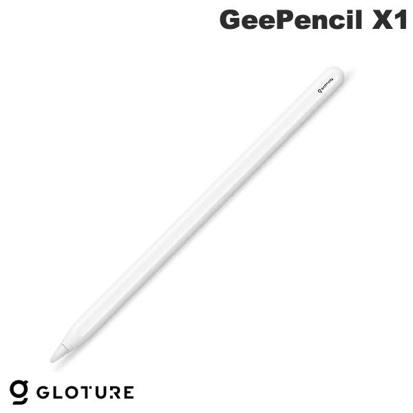 [ネコポス送料無料] Gloture GeePencil X1 マグネット充電対応iPad専用 スタイラスペン マグネット急速充電対応 ホワイト # GeePencil x1 グローチャー (タッチペン) ジーペンシル iPadから充電 バッテリー残量表示 パームリジェクション 超軽量 タブレット