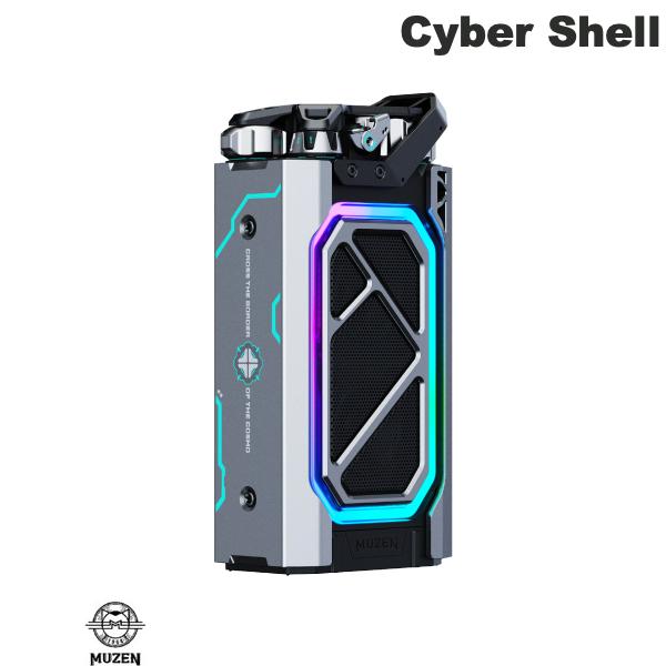 【あす楽】 MUZEN Cyber Shell Bluetooth 5.0 IPX5防水 RGBライト スピーカーフォン機能搭載 亜鉛合金シェル メカニカルデザイン スピーカー # MW-H1I ミューゼン Bluetooth接続スピーカー サ…