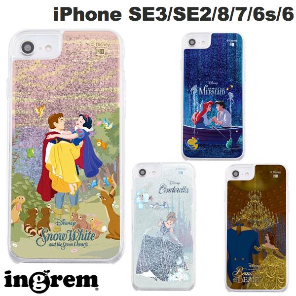 ingrem iPhone SE 3세대 / SE 2세대 / 8 / 7 / 6s / 6 디즈니 캐릭터 라메 글리터 케이스 잉글렘 (스마트폰 케이스 커버)