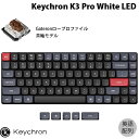 Keychron K3 Pro QMK/VIA Macpz L / Bluetooth 5.1 CX Ή eL[X Gateron [vt@C  White LEDCg JjJL[{[h # K3P-A3-US L[N (BluetoothL[{[h) US