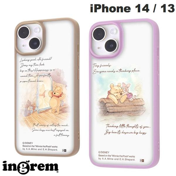 ingrem iPhone 14 / 13 디즈니 캐릭터 매트 하이브리드 케이스 SHEER 잉글렘 (스마트폰 케이스·커버) 푸