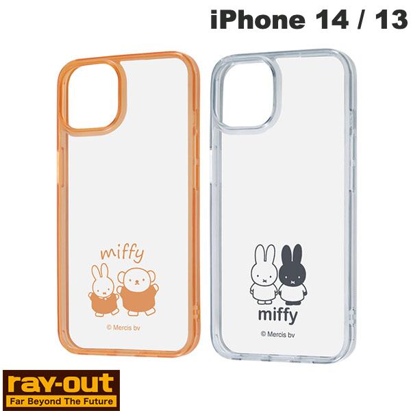 Ray Out iPhone 14 / 14 Pro / 14 Plus / 13 미피 하이브리드 케이스 Charaful 레이아웃 (스마트폰 케이스 커버) 보리스 캐릭터 귀여운