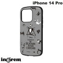 ネコポス送料無料 ingrem iPhone 14 Pro ディズニーキャラクター 耐衝撃ケース MiA ナイトメアー ビフォア クリスマス IN-DP37AC4/NC2 イングレム (スマホケース カバー)