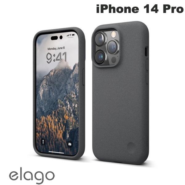  elago iPhone 14 Pro PEBBLE CASE Dark Grey # EL_INPCSTPPC_DG エラゴ (スマホケース・カバー)