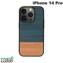 マンアンドウッド スマホケース メンズ [ネコポス送料無料] Man & Wood iPhone 14 Pro 天然木ケース Denim # I23633i14P マンアンドウッド (スマホケース・カバー)