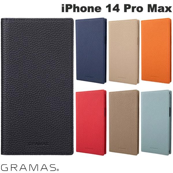   GRAMAS iPhone 14 Pro Max G-FOLIO MagSafe対応 シュランケンカーフレザー フォリオケース 本革 グラマス (スマホケース・カバー) ペリンガー社 シュランケンカーフ 本革