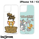 ingrem iPhone 14 / 13 トムとジェリー ラメ グリッターケース イングレム (スマホケース・カバー)