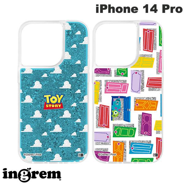 ingrem iPhone 14 Pro 디즈니 픽사 캐릭터 라메 글리터 케이스 잉글렘 (스마트폰 케이스 커버)