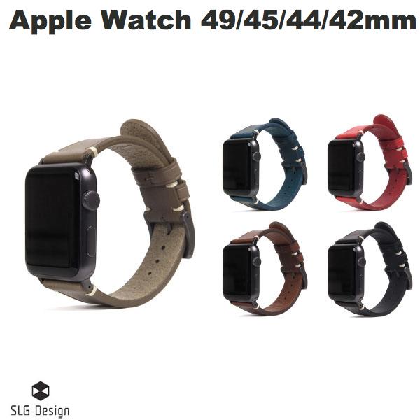 SLG Design Apple Watch 49 / 45 / 44 / 42mm Italian Buttero Leather Strap 른 ǥ (åץ륦å ٥ Х) 쥶 