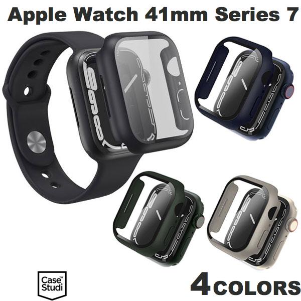 ネコポス送料無料 ［在庫限り］ Casestudi Apple Watch 41mm Series 8 / 7 Impact 液晶部保護ガラス一体型ハードケース ケーススタディ (アップルウォッチケース カバー) レディース