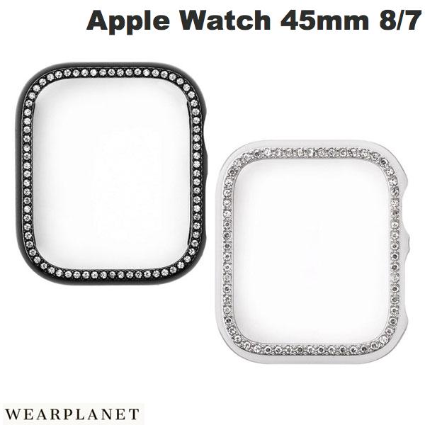  WEARPLANET Apple Watch 45mm Series 8 / 7 ラインストーンハードケース ウェアプラネット (アップルウォッチケース カバー) メンズ