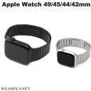  WEARPLANET Apple Watch 49 / 45 / 44 / 42mm サージカルステンレス製 プレミアムメタルバンド ウェアプラネット (アップルウォッチ ベルト バンド) ステンレス メンズ