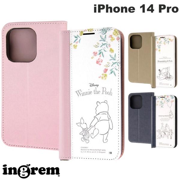 Rakuten - ingrem iPhone 14 Pro ディズニーキャラクター 耐衝撃 手帳型レザーケース Noble イングレム (スマホケース・カバー) プー ピグレット ティガー