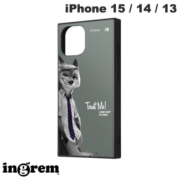 ingrem iPhone 15 / 14 / 13 ディズニー ハイブリッドケース KAKU ニック_カーキ # IQ-DP41K3TB/Z4 イ..