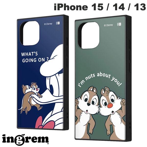 ingrem iPhone 15 / 14 / 13 Disney Hybrid Case KAKU (Phone Case/Cover) Chip & Dale Donald Character Cute