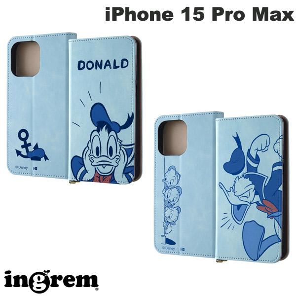 ingrem iPhone 15 Pro Max 디즈니 수첩형 가죽 케이스 Raffine 잉글렘 (스마트폰 케이스·커버) 캐릭터 귀여운