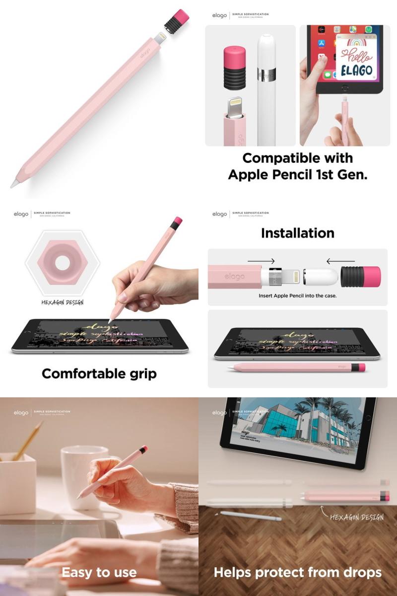 elago Apple Pencil 第1世代 CLASSIC シリコンケース Lovely Pink # EL_AP1CSSCP1_...