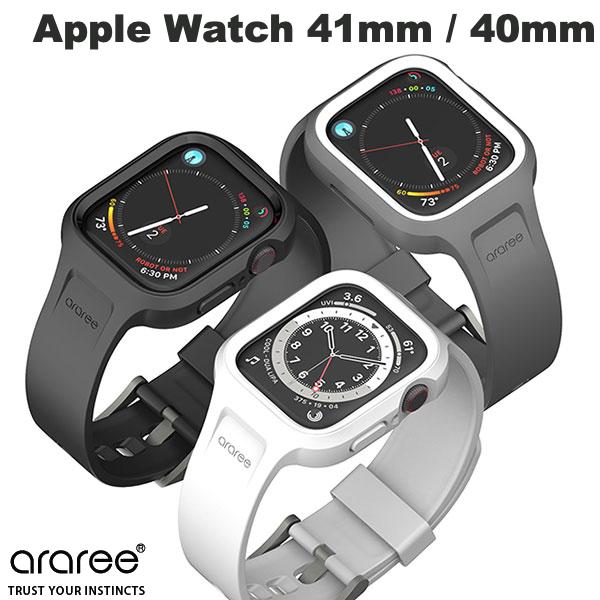 araree Apple Watch 41mm Series 9 / 8 / 7 / 40mm SE 3 / 2 / 1 / Series 6 / 5 / 4 Duple Pro ケース一体型バンド アラリー (アップルウォッチケース カバー)