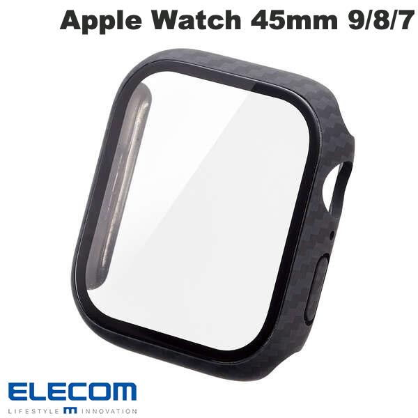 [lR|X] ELECOM GR Apple Watch 45mm Series 9 / 8 / 7 tJo[P[X v~AKX  J[{ubN # AW-23AFCGCB GR (AbvEHb`P[X Jo[)