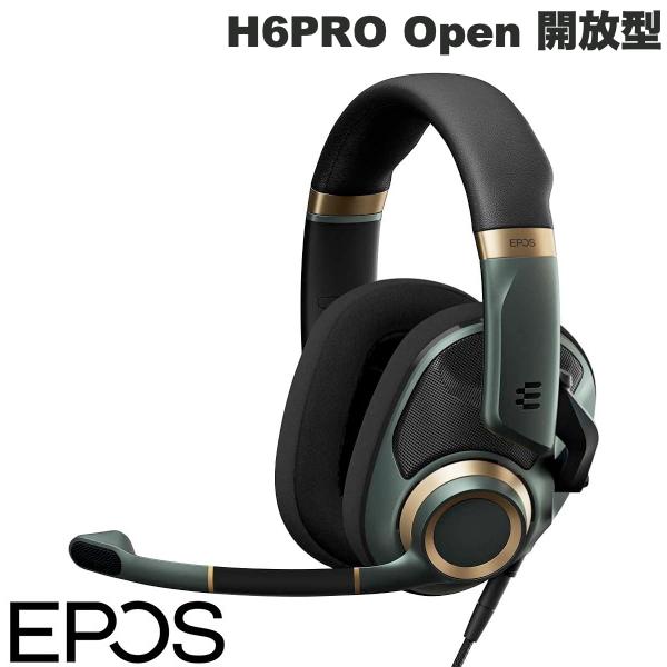 【あす楽】 EPOS H6PRO Open 開放型 有線 ゲーミングヘッドセット レーシンググリーン # 1000970 イーポス (ヘッドセット)